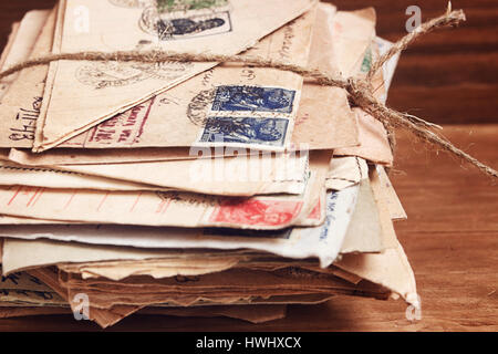 Un covone di lettere in tempo di guerra 1941-1945 Foto Stock