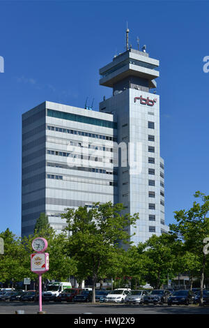 RBB-Hochhaus, Masurenallee, Westend, Charlottenburg di Berlino, Deutschland Foto Stock