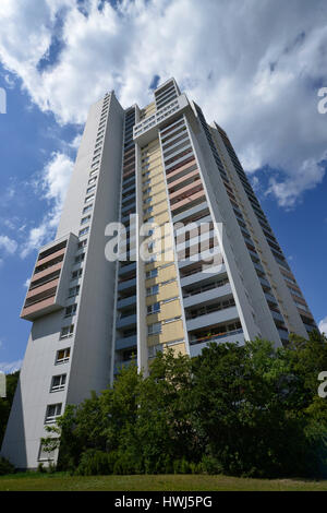 Wohnhochhaus ideale, Fritz-Erler-Allee 120, Gropiusstadt, Neukoelln, Berlino, Deutschland Foto Stock