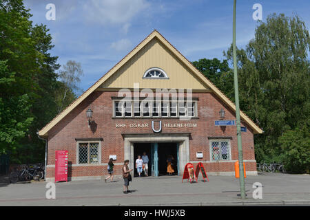 U-Bahnhof Oskar-Helene-Heim, Dahlem, Steglitz-Zehlendorf, Berlino, Deutschland Foto Stock