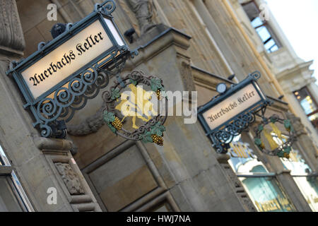 Auerbachs Keller, Maedlerpassage, Lipsia, Sachsen, Deutschland, MÃ¤dlerpassage Foto Stock