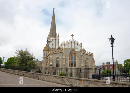 San Columbs cattedrale, Derry, Londonderry, Irlanda del Nord e Gran Bretagna Foto Stock