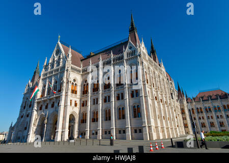 Parlamentsgebaeude, Kossuth Lajos ter, Budapest, Ungarn Foto Stock