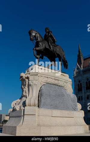 Andrassy-Denkmal, Kossuth ter, Budapest, Ungarn Foto Stock