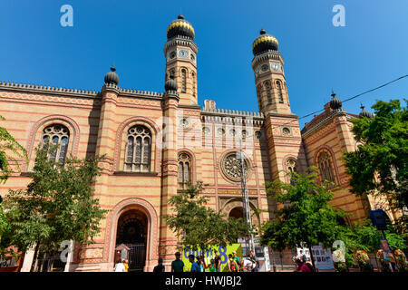 Grosse, Sinagoga Dohany Strasse, Budapest, Ungarn Foto Stock