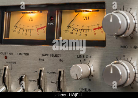 Vintage Registratore a cassette stereo Foto Stock