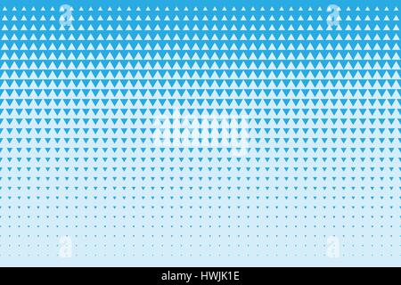 Triangolo di halftone pattern. Illustrazione Vettoriale di sfondo astratta fatta di triangoli blu per il vostro design Illustrazione Vettoriale