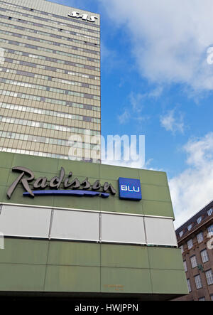 Il Radisson Blu Royal Hotel, il SAS Hotel Vesterbrogade, centrale di Copenhagen, Danimarca. Foto Stock