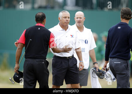 TIGER WOODS & STEVE WILLIAMS IL CAMPIONATO APERTO MUIRFIELD East Lothian in Scozia il 21 Luglio 2013 Foto Stock