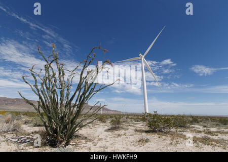 Mulini a vento in Ocotillo fattoria eolica presso Anza-Borrego Desert State Park. Le turbine generano energia che viene inviato a San Diego tramite sunrise Powerlink. Foto Stock