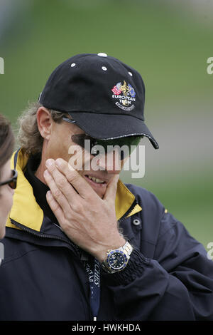 BERNHARD LANGER EUROPEAN RYDER CUP CAPTAIN OAKLAND HILLS DETROIT USA 17 Settembre 2004 Foto Stock