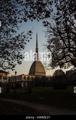 Vista della Mole Antonelliana di Torino Piemonte Italia Foto Stock