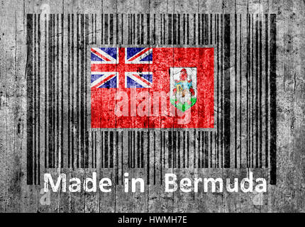 Codice a barre sul calcestruzzo in Bermuda Foto Stock
