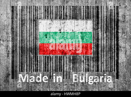 Codice a barre sul calcestruzzo in Bulgaria Foto Stock