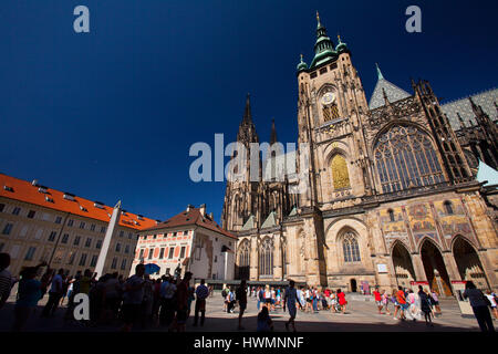 Dalla Cattedrale di San Vito, Praga, Repubblica Ceca Foto Stock