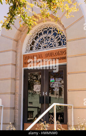 La porta di ingresso per gli Stati Uniti reparto agricolo edificio sulla terza St SW nel centro di Winter Haven, FL Foto Stock