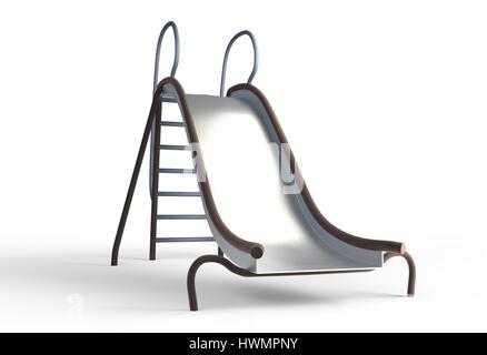 Diapositiva di metallo giochi per bambini 3d illustrazione Foto Stock