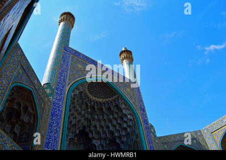 La Moschea Shah è considerato uno dei capolavori di architettura iraniana e un eccellente esempio di epoca islamica architettura di Iran Foto Stock