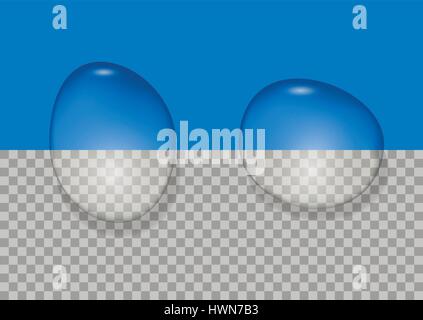 Acqua realistica scende Illustrazione Vettoriale