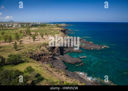 Maurizio, Western Maurizio, Belle Vue, vista oceano dal Albion faro Foto Stock