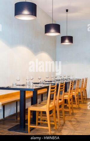 Il Belgio, Bruxelles, Dansaert distretto, Rue de Flandre, ristorante Gramm aperto nel 2014 Foto Stock