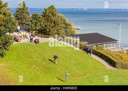 La Danimarca, la Zelanda, Copenaghen, Humlebaek, il museo di arte moderna Louisiana inaugurato nel 1959, giardino sul Mar Baltico Foto Stock