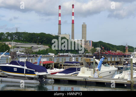 Porto Porto di Jefferson Long Island Foto Stock