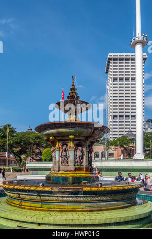 La regina Victoria Fontana, Kuala Lumpur, Malesia Foto Stock