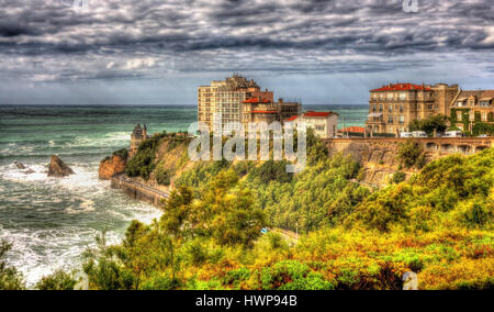 Vista di Biarritz - Francia, Aquitaine Foto Stock