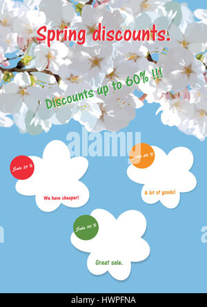 Vendita banner template design Foto Stock