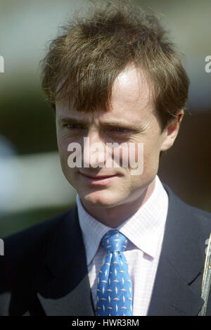 JAMES dato il cavallo da corsa TRAINER NEWMARKET Inghilterra 16 aprile 2003 Foto Stock