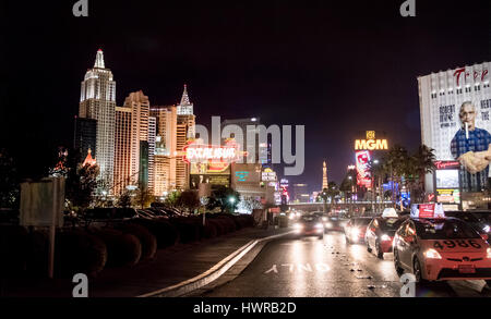 Las Vegas Strip di notte - Las Vegas, Nevada, STATI UNITI D'AMERICA Foto Stock