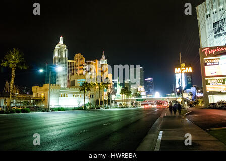 Las Vegas Strip di notte - Las Vegas, Nevada, STATI UNITI D'AMERICA Foto Stock