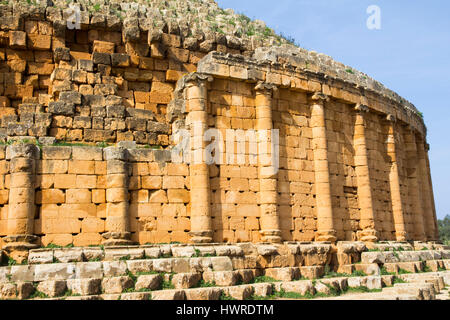 Mausoleo Reale di Mauritania in Algeria, un monumento funerario costruito nel 3 A.C. dal re di Mauritania, Juba II e la sua regina Cleopatra Selene II. Foto Stock