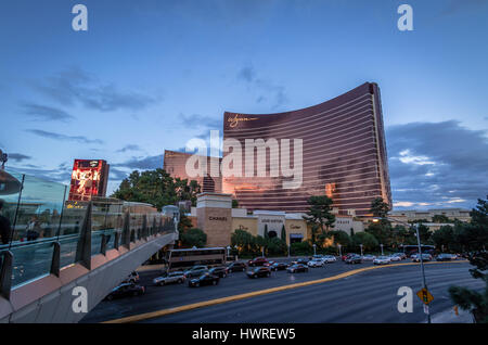 Wynn Hotel and Casino al tramonto - Las Vegas, Nevada, STATI UNITI D'AMERICA Foto Stock
