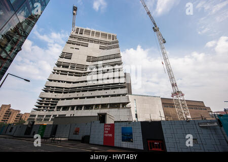 La Tate Modern di espansione di Herzog & de Meuron architetti in costruzione nel settembre 2014, Londra, Bankside - Inexhibit Foto Stock