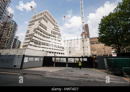 La Tate Modern di espansione di Herzog & de Meuron architetti in costruzione nel settembre 2014, Londra, Bankside - Inexhibit Foto Stock