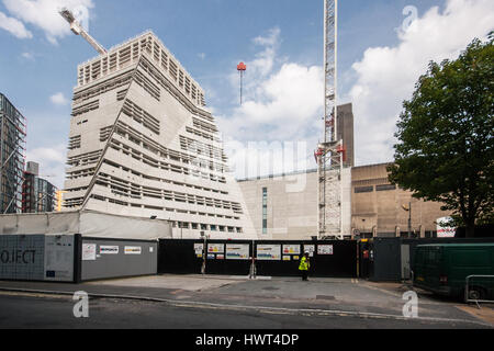 La Tate Modern di espansione di Herzog & de Meuron architetti in costruzione nel settembre 2014, Londra, Bankside - Inexhibit Foto Stock