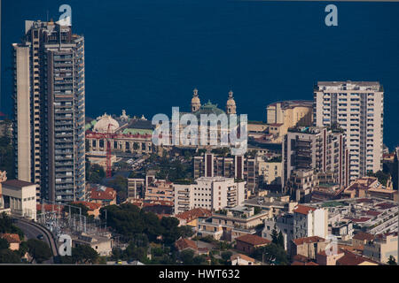 Gli edifici costruiti nel centro di Montecarlo nel Principato di Monaco Foto Stock