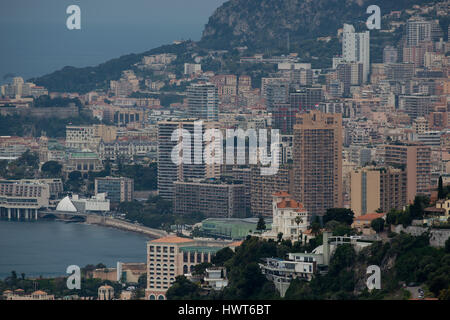 Gli edifici costruiti nel centro di Montecarlo nel Principato di Monaco Foto Stock