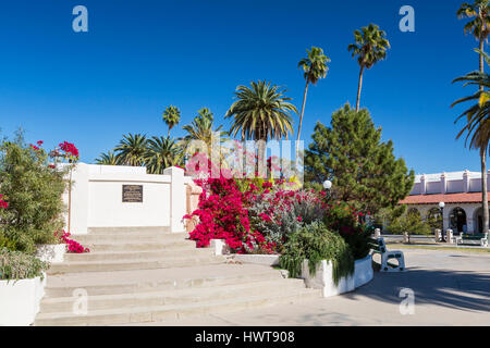 La piazza del villaggio parco e plaza in Ajo, Arizona, Stati Uniti. Foto Stock