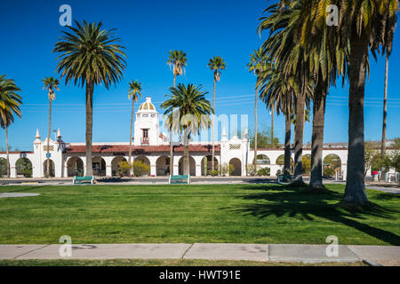 La piazza del villaggio park in Ajo, Arixona, STATI UNITI D'AMERICA. Foto Stock