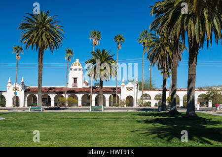 La piazza del villaggio park in Ajo, Arixona, STATI UNITI D'AMERICA. Foto Stock