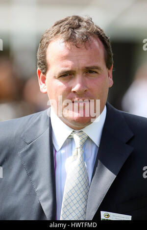 RICHARD HANNON JR GARA allenatore di cavalli RACECORSE YORK YORK INGHILTERRA 14 Maggio 2008 Foto Stock