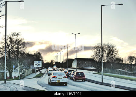 Ora di punta del traffico, Burnley,Lancashire, Regno Unito Foto Stock