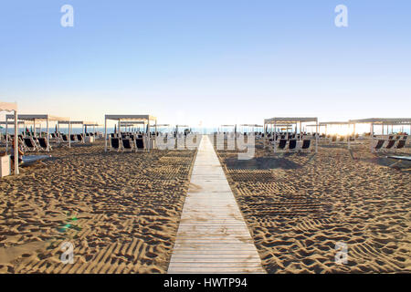 Spiaggia di Forte dei Marmi, Toscana, Italia Foto Stock