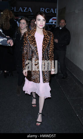 New York, Stati Uniti d'America. Il 23 marzo 2017. Emma Roberts in mostra oggi per parlare del nuovo film il Blackcoat della figlia di New York il 23 marzo 2017. Credit:RW/MediaPunch/Alamy Live News Foto Stock