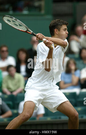 MARIO ANCIC campionati di Wimbledon WIMBLEDON WIMBLEDON LONDRA 25 Giugno 2002 Foto Stock