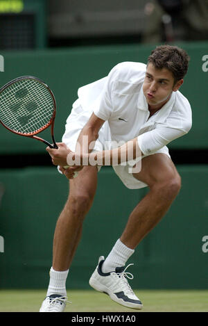 MARIO ANCIC campionati di Wimbledon WIMBLEDON WIMBLEDON LONDRA 25 Giugno 2002 Foto Stock