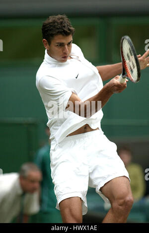 MARIO ANCIC campionati di Wimbledon WIMBLEDON WIMBLEDON LONDRA 25 Giugno 2002 Foto Stock